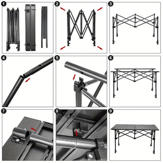 Carbon Steel Outdoor Folding Camping Table