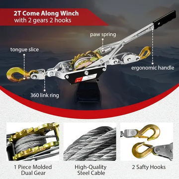 Heavy-Duty 2-Ton Manual Winch