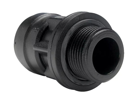 JG | Black Acetal Straight Adaptor | 12mm × 1⁄2″ BSP  | Spare Parts